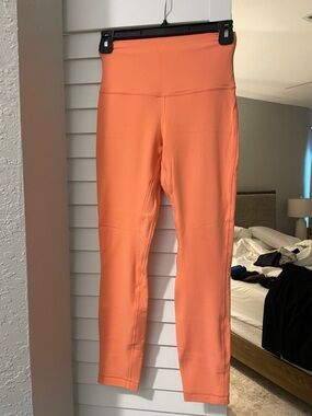 lululemon athletica Coral/Peach High-Rise Leggings